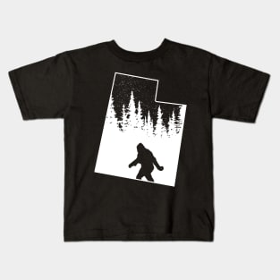 Utah Bigfoot Gift Kids T-Shirt